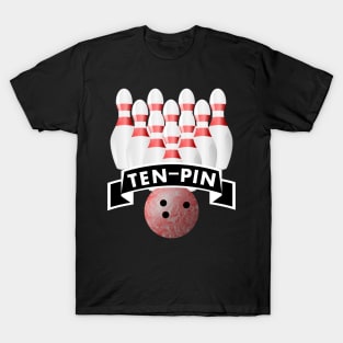 Ten-Pin Bowling pins T-Shirt